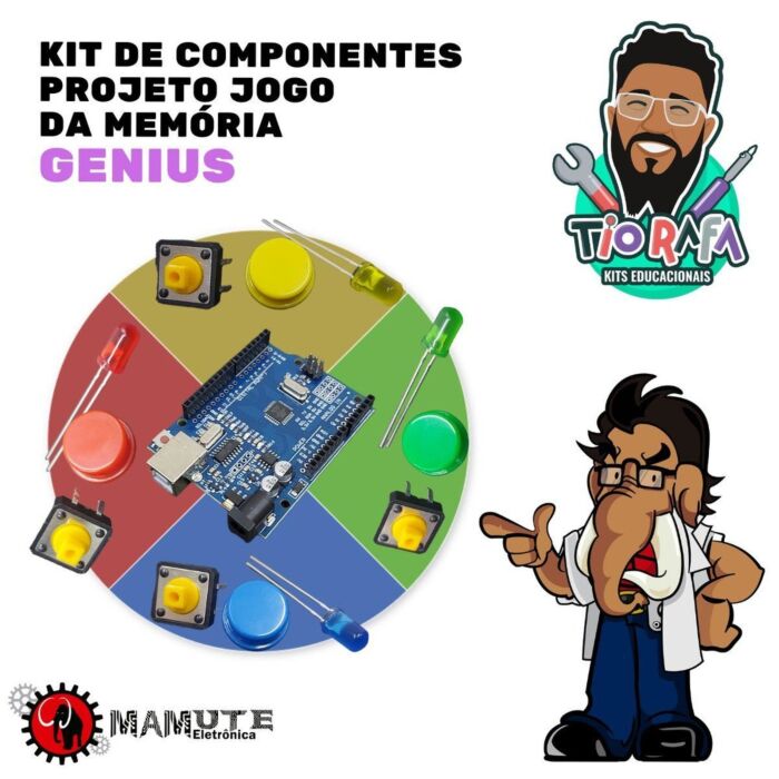Kit de componentes do projeto Jogo da Memória Genius