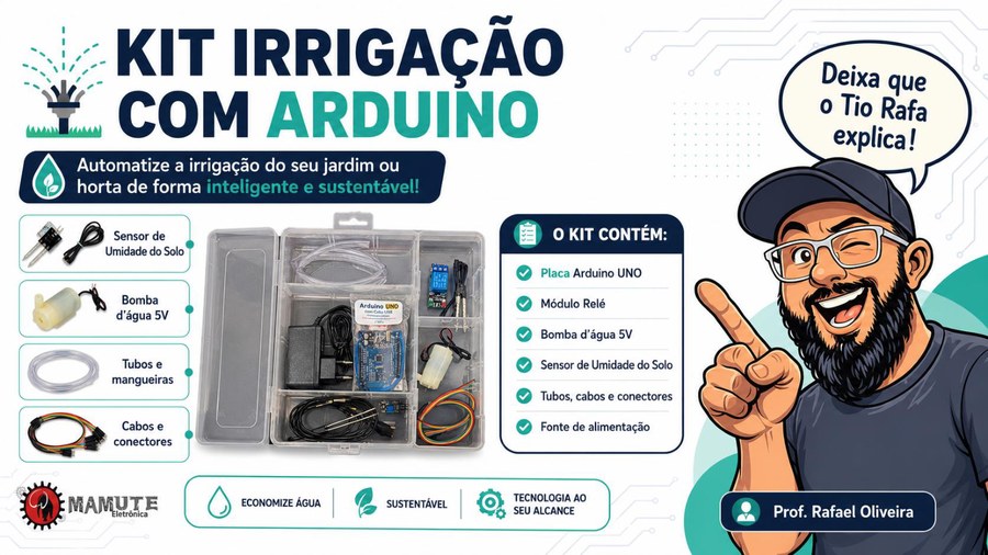 Capa do tutorial Kit Irrigação com Arduino